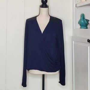 CAbi Blue Crossover Top